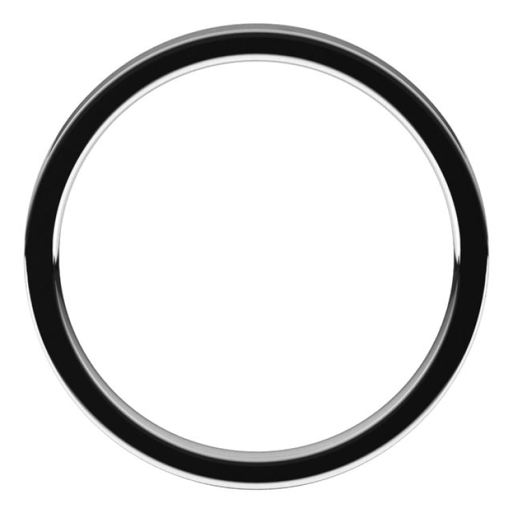14K White Gold 2 mm Lightweight Comfort-Fit Flat Band Size 4.5