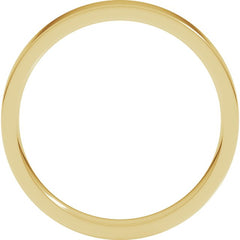 14K Yellow Gold 3 mm Lightweight Comfort-Fit Flat Band Size 4.5
