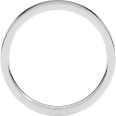 14K White Gold 3 mm Lightweight Comfort-Fit Flat Band Size 7