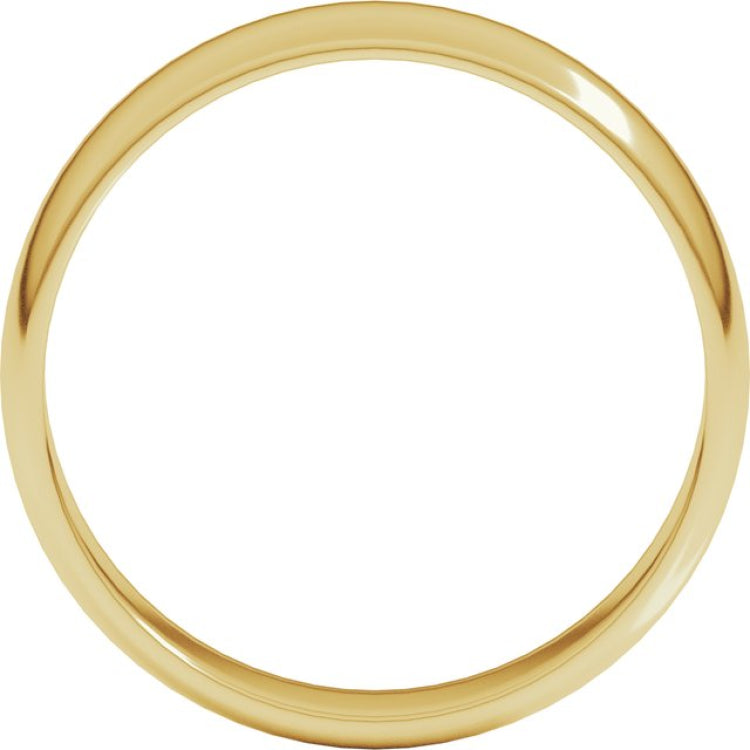 14K Yellow Gold 5 mm Lightweight Half Round Band Size 6
