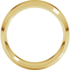 14K Yellow Gold 7 mm Beveled-Edge Comfort-Fit Flat Band Size 10.5