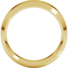 10K Yellow Gold 8 mm Beveled-Edge Comfort-Fit Flat Band Size 10.5