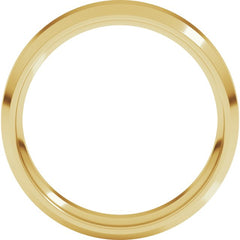 14K Yellow Gold 5 mm Beveled-Edge Comfort-Fit Flat Band Size 10.5