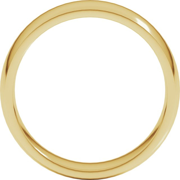 18K Yellow Gold 6 mm Lightweight Comfort-Fit Half Round Band Size 8
