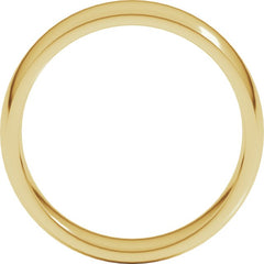 18K Yellow Gold 6 mm Lightweight Comfort-Fit Half Round Band Size 8