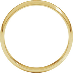 14K Yellow Gold 4 mm Lightweight Half Round Band Size 8.5