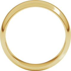 18K Yellow Gold 6 mm Half Round Band Size 10.5