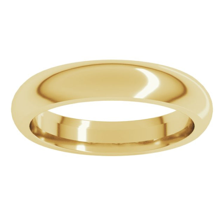 10K Yellow Gold 4 mm Comfort-Fit Half Round Band Size 11.5
