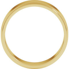 10K Yellow Gold 6 mm Stepped-Edge Flat Band Size 9.5
