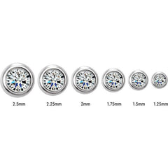 14K Yellow Gold .02 CTW Natural Diamond Micro Bezel-Set Earrings