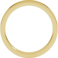 14K Yellow Gold 3 mm Comfort-Fit Flat Band Size 5.5