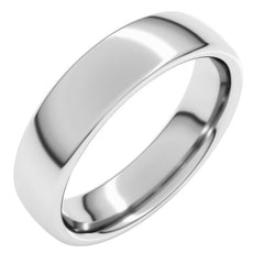 14K White Gold 5 mm Comfort-Fit European-Style Band Size 4.5