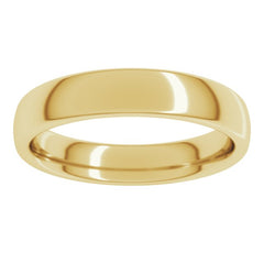 14K Yellow Gold 4 mm Comfort-Fit European-Style Band Size 7