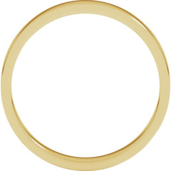 14K Yellow Gold 3 mm Flat Band Size 9