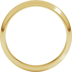 14K Yellow Gold 4 mm Half Round Band Size 8