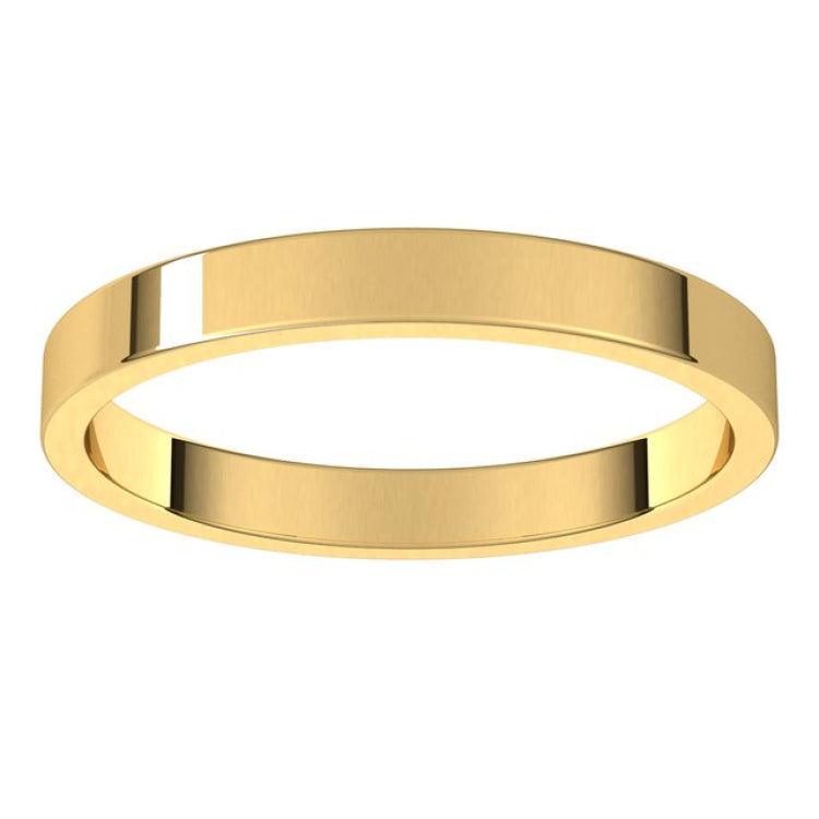 14K Yellow Gold 2.5 mm Flat Band Size 7