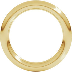 14K Yellow Gold 3 mm Comfort-Fit Full Round Band Size 3.5