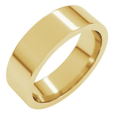 14K Yellow Gold 6 mm Comfort-Fit Flat Band Size 13