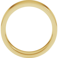 10K Yellow Gold 6 mm Comfort-Fit Flat Band Size 8.5