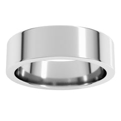 Platinum 6 mm Comfort-Fit Flat Band Size 8