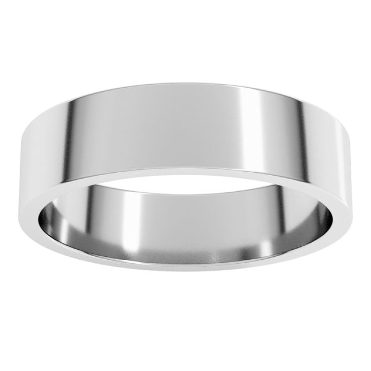 10K White Gold 5 mm Flat Band Size 9