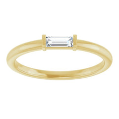 14K Yellow Gold 1/10 CTW Lab-Grown Diamond Stackable Ring