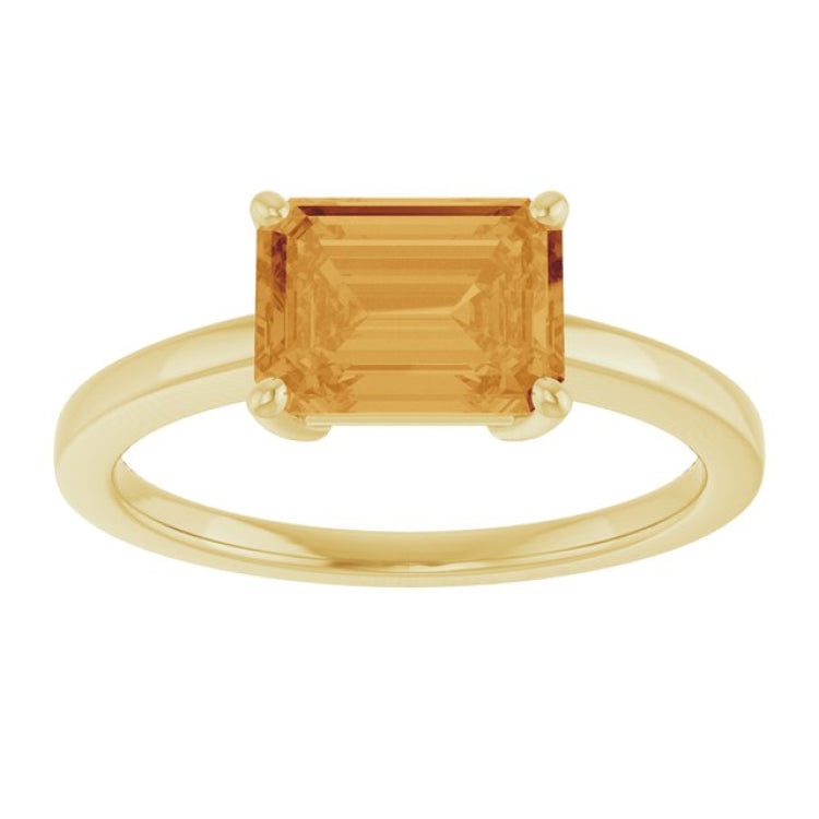 14K Yellow Gold Natural Citrine Ring