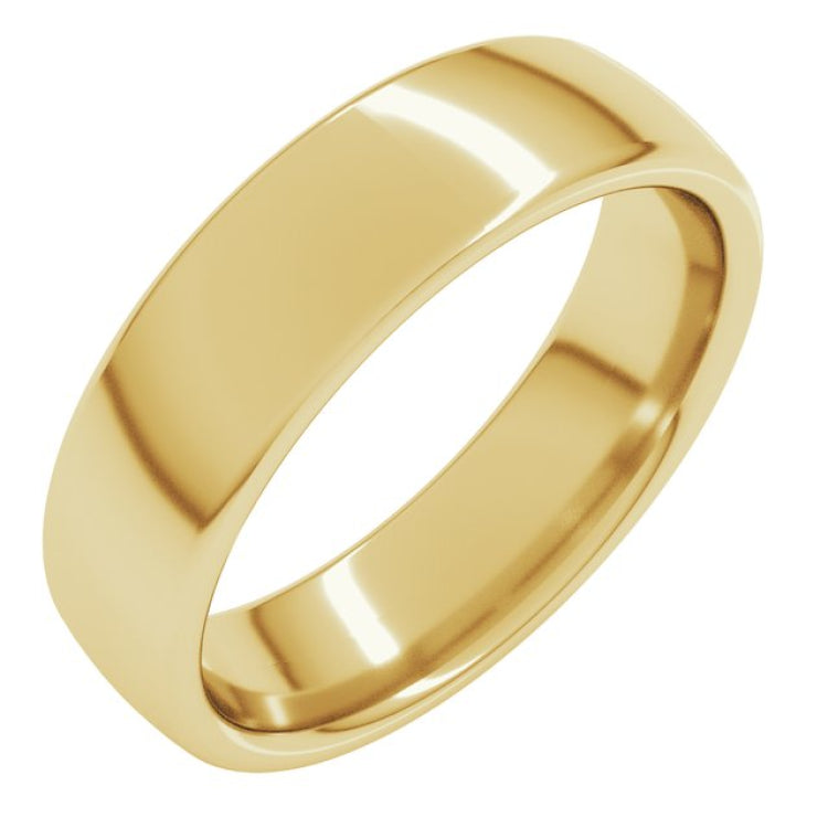 14K Yellow Gold 5.5 mm Comfort-Fit European-Style Band Size 7.5