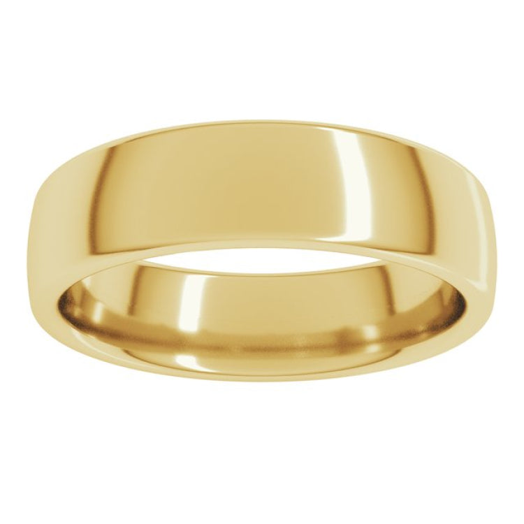 14K Yellow Gold 5.5 mm Comfort-Fit European-Style Band Size 7.5