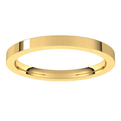 14K Yellow Gold 2 mm Comfort-Fit Flat Band Size 3.5