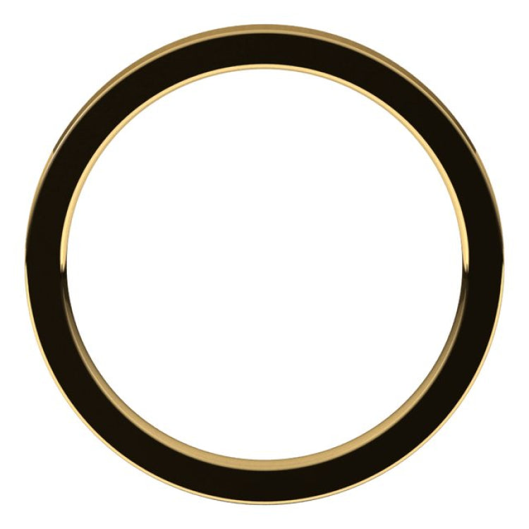 14K Yellow Gold 2 mm Comfort-Fit Flat Band Size 8.5