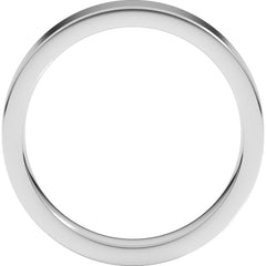 Sterling Silver 4 mm Comfort-Fit Flat Band Size 8