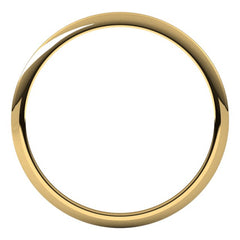 14K Yellow Gold 1 mm Half Round Band Size 7.5