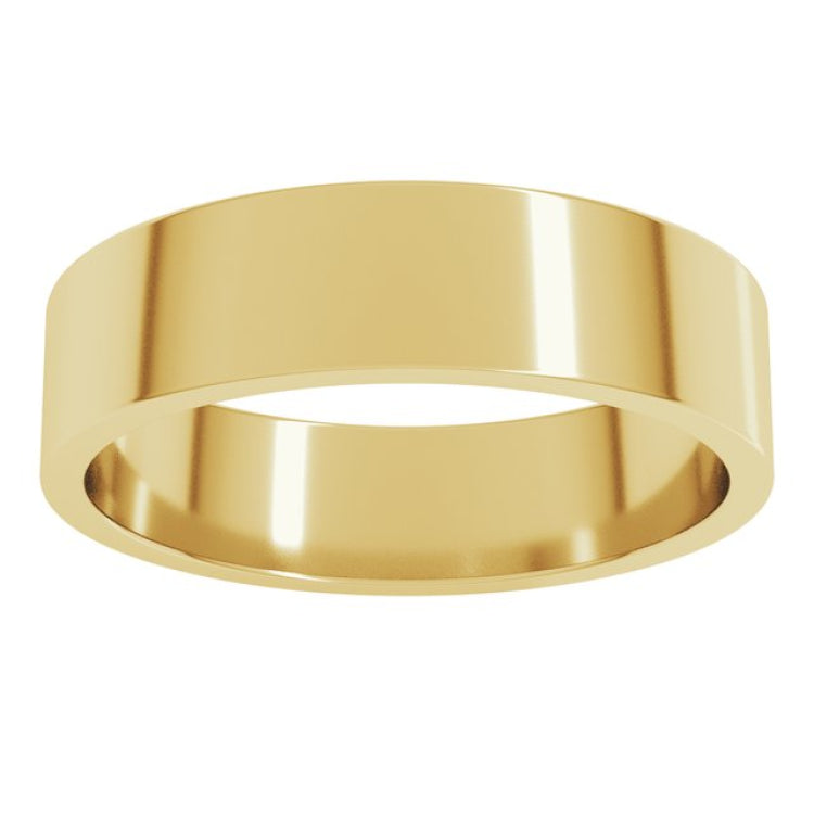 10K Yellow Gold 5 mm Flat Band Size 10