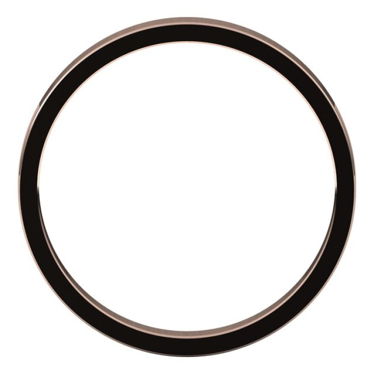14K Rose Gold 2.5 mm Flat Band Size 11