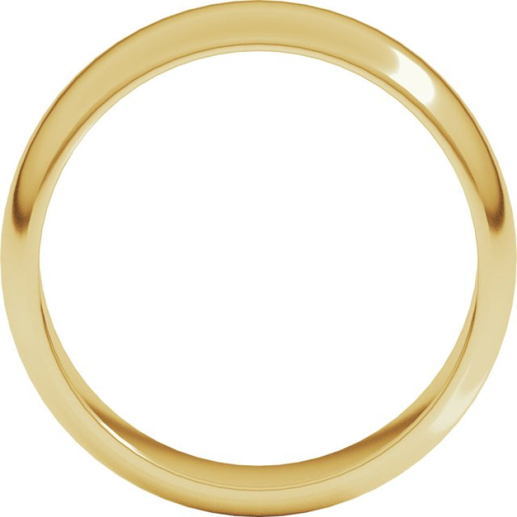 18K Yellow Gold 6 mm Half Round Band Size 7