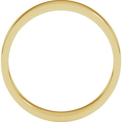 14K Yellow Gold 4 mm Flat Band Size 4.5