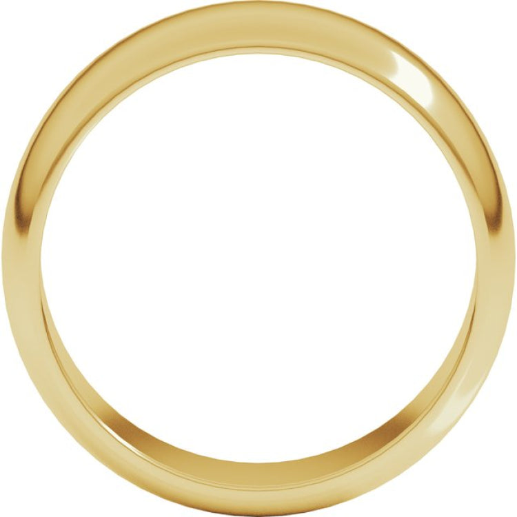 14K Yellow Gold 7 mm Half Round Band Size 12.5