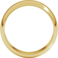 14K Yellow Gold 7 mm Half Round Band Size 12.5