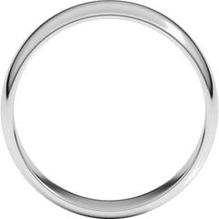14K White Gold 6 mm Lightweight Half Round Band Size 10.5