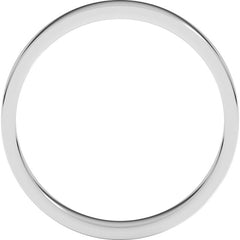 10K White Gold 3 mm Flat Band Size 5.5