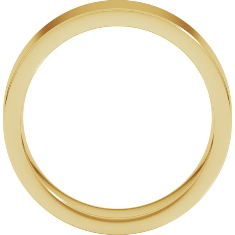 14K Yellow Gold 6 mm Comfort-Fit Flat Band Size 11.5