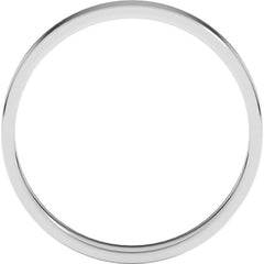 14K White Gold 3 mm Ultra-Lightweight Flat Band Size 6.5