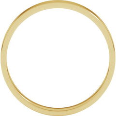 14K Yellow Gold 3 mm Ultra-Lightweight Flat Band Size 6.5