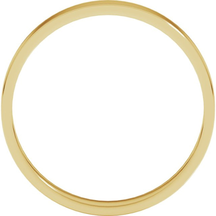 10K Yellow Gold 3 mm Ultra-Lightweight Flat Band Size 7
