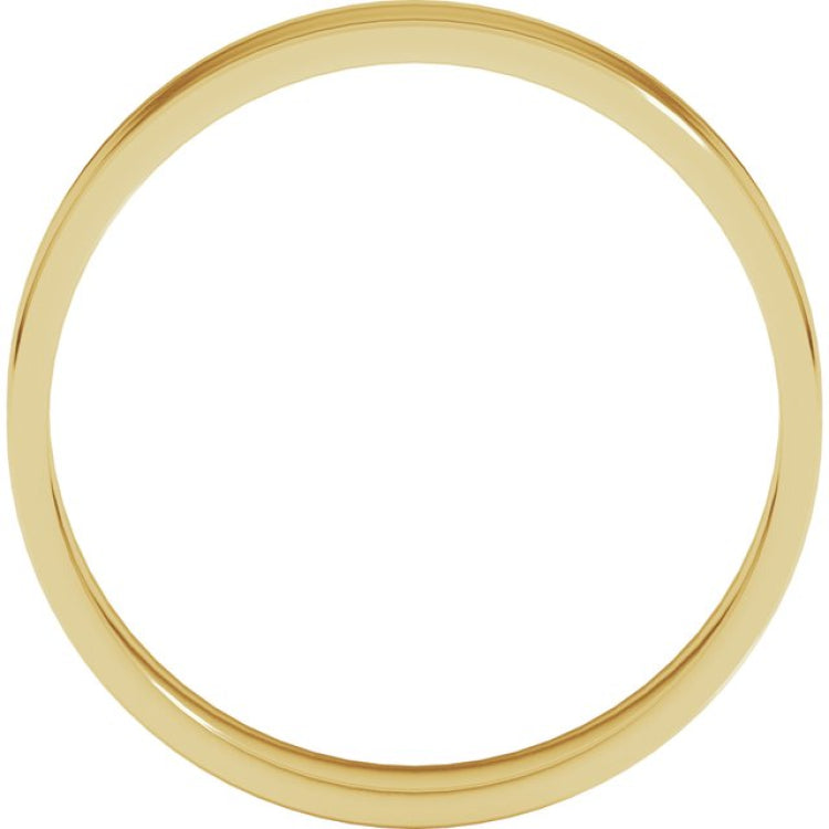 14K Yellow Gold 4 mm Ultra-Lightweight Flat Band Size 7