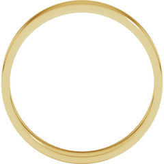 14K Yellow Gold 4 mm Ultra-Lightweight Flat Band Size 7