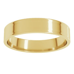 14K Yellow Gold 4 mm Ultra-Lightweight Flat Band Size 7