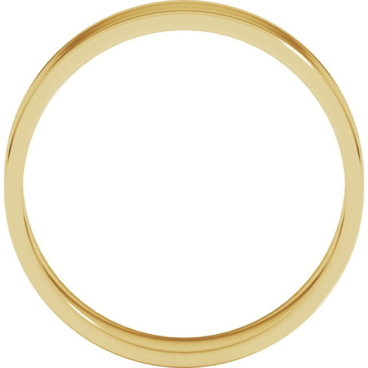 14K Yellow Gold 5 mm Ultra-Lightweight Flat Band Size 8.5