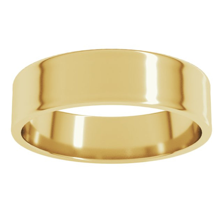 14K Yellow Gold 5 mm Ultra-Lightweight Flat Band Size 9